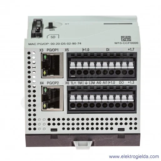 Sterownik PLC 85371091, CPU M13C, 24VDC, 16 wejść cyfrowych , 12 wyjść cyfrowych, 2 wejścia analogowe