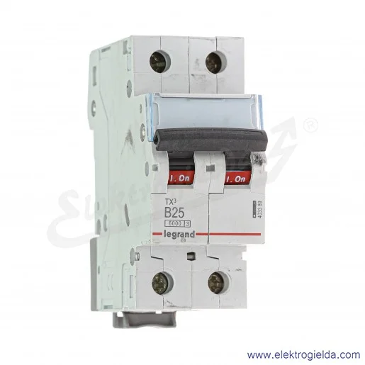 Wyłącznik nadprądowy S302 B25 2P 6kA AC TX3 Wyłącznik nadprądowy S302 B25 2P 6kA AC TX3