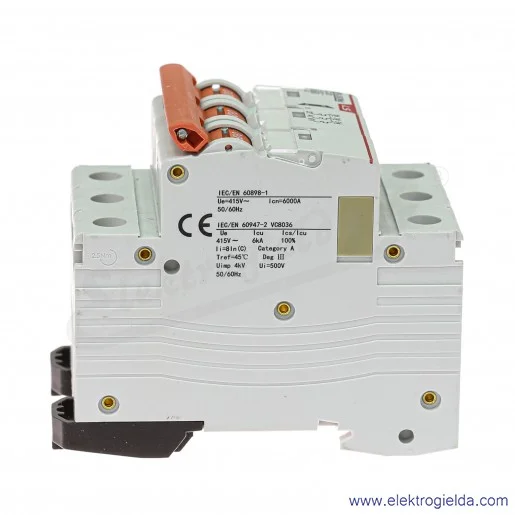 Wyłącznik nadprądowy BKN 3P, charakterystyka C, 20A Wyłącznik nadprądowy BKN 3P, charakterystyka C, 20A