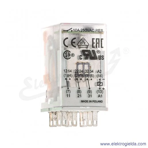 Przekaźnik elektromagnetyczny R3N-2013-23-1220-WTLD 3P 220VDC Dioda LED + D