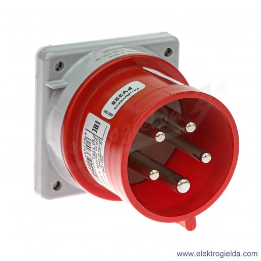 Wtyczka tablicowa 243.3297 odbiornikowa 5x32, IP44 Wtyczka tablicowa 243.3297 odbiornikowa 5x32, IP44