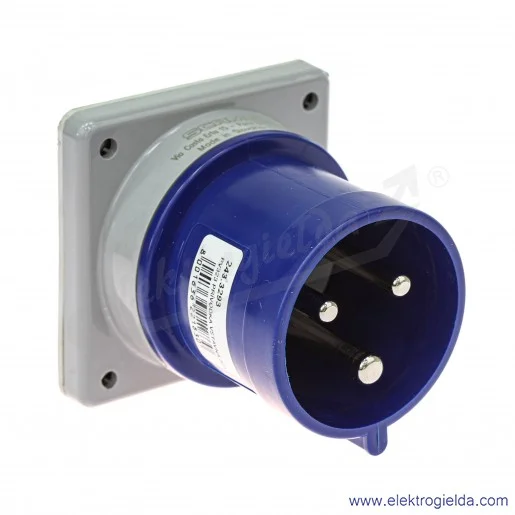 Wtyczka tablicowa 243.3293 odbiornikowa 3x32 2P+E, IP44 Wtyczka tablicowa 243.3293 odbiornikowa 3x32 2P+E, IP44
