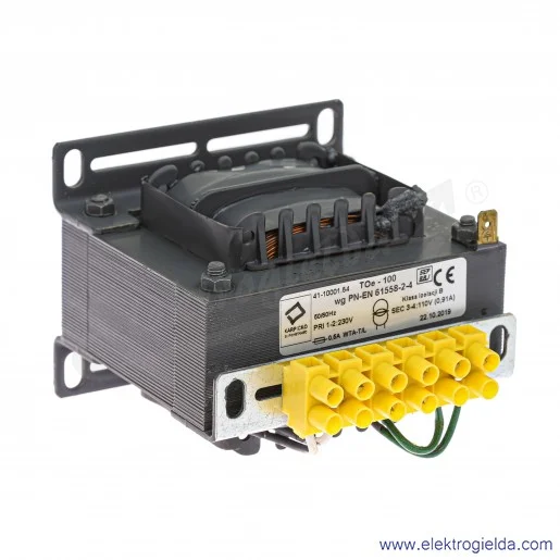 Transformator 41-10001.54 TOe 100VA 230/110V Transformator 41-10001.54 TOe 100VA 230/110V
