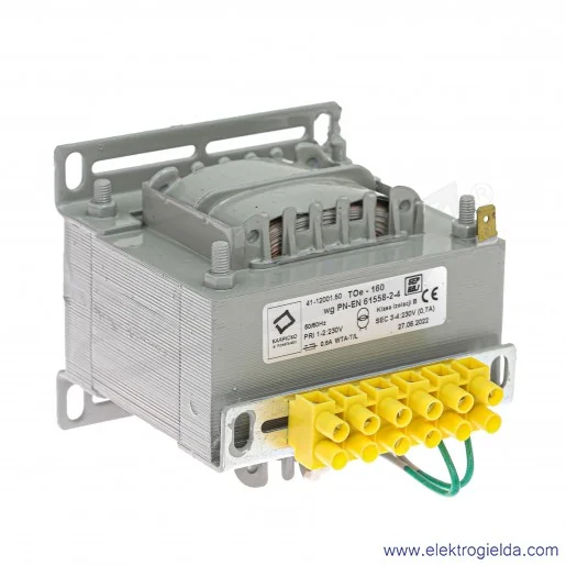 Transformator 41-12001.50 TOe 160VA, 230/230V, 0.7A Transformator 41-12001.50 TOe 160VA, 230/230V, 0.7A