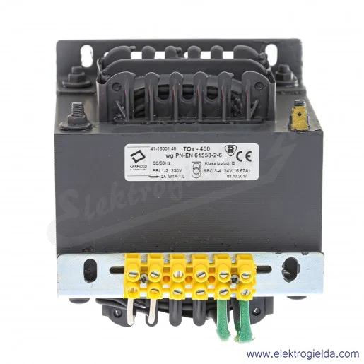 Transformator 41-16001.48 TOe 250VA 230/24V, 16.7A Transformator 41-16001.48 TOe 250VA 230/24V, 16.7A