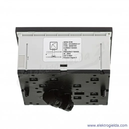 Amperomierz EC96../5A, wymiar czoła 96x96mm Amperomierz EC96../5A, wymiar czoła 96x96mm