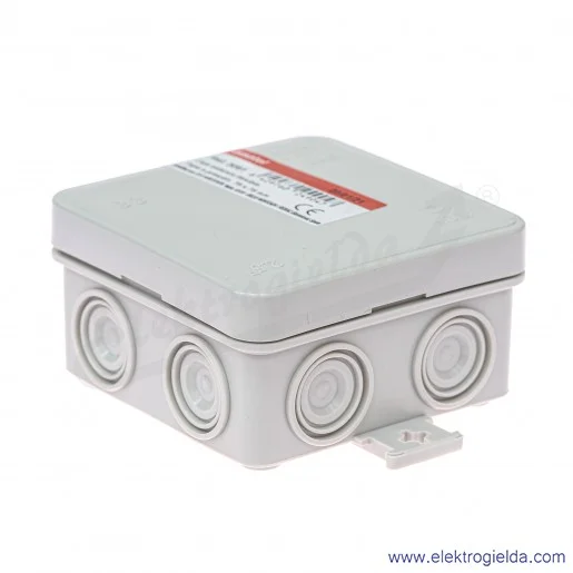 Puszka natynkowa 3051, Mini box 75x75x39mm, szara, IP55 Puszka natynkowa 3051, Mini box 75x75x39mm, szara, IP55