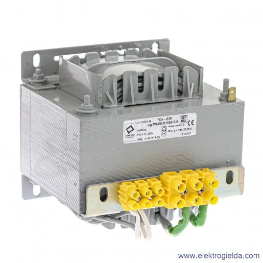 Transformator 41-17001.48 TOe 400VA 230/24V, 26.3A Transformator 41-17001.48 TOe 400VA 230/24V, 26.3A