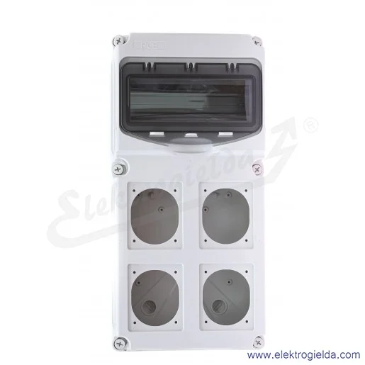 Obudowa pusta FLEX 10-S4 IP66/67 na 4 gniazda i 10 modułów Obudowa pusta FLEX 10-S4 IP66/67 na 4 gniazda i 10 modułów