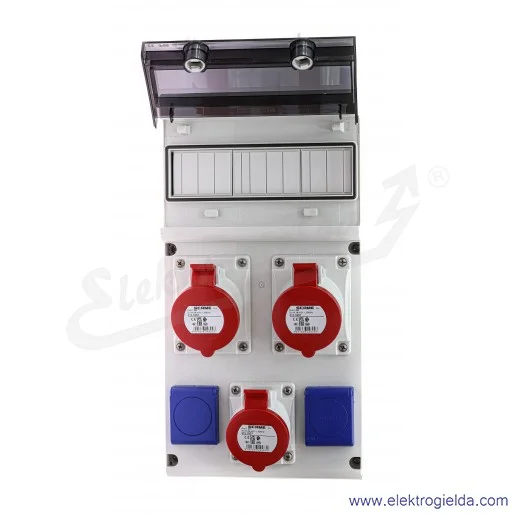 Rozdzielnia 632.331W 11 modułów DIN 2x32A/5+1x16A/5+2x230V Rozdzielnia 632.331W 11 modułów DIN 2x32A/5+1x16A/5+2x230V