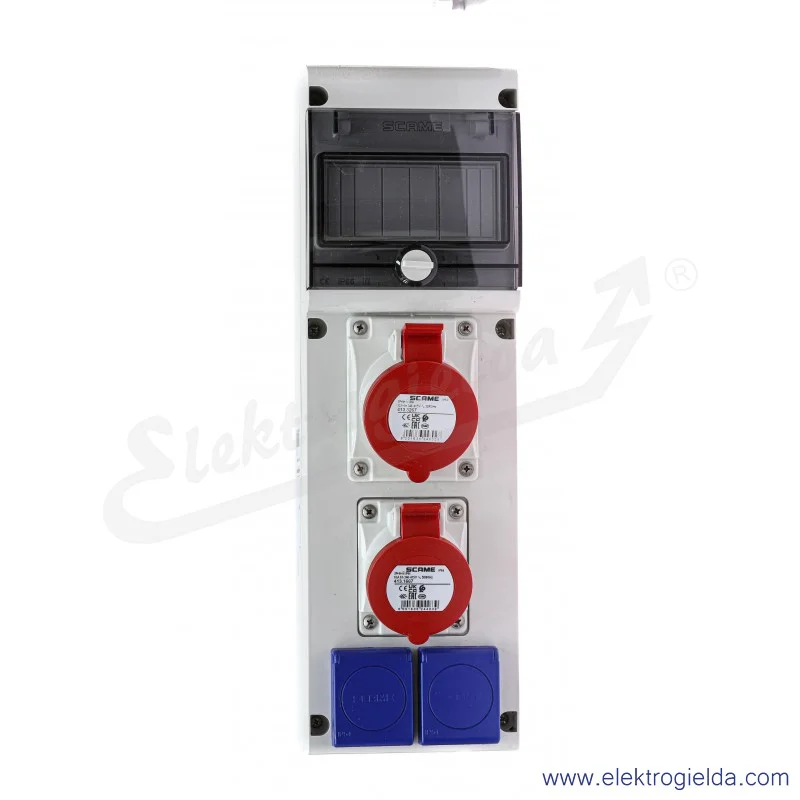 Rozdzielnia 632.W13 6 modułów DIN 1x32A 5P+1x16A 5P+ 2x230V Rozdzielnia 632.W13 6 modułów DIN 1x32A 5P+1x16A 5P+ 2x230V