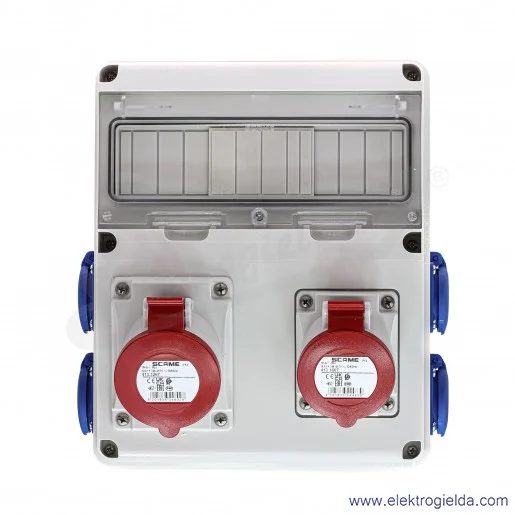 Rozdzielnia 633.31WW 11 modułów DIN 16A 5P + 32A 5P + 4x230V Rozdzielnia 633.31WW 11 modułów DIN 16A 5P + 32A 5P + 4x230V