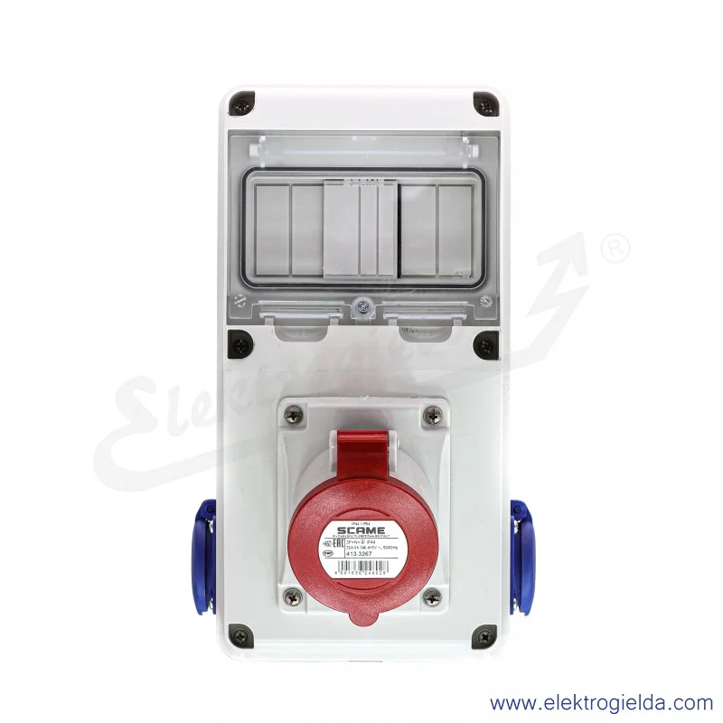 Rozdzielnia 633.3W 6 modułów DIN 1x400V 32A 5P+2x230V Rozdzielnia 633.3W 6 modułów DIN 1x400V 32A 5P+2x230V