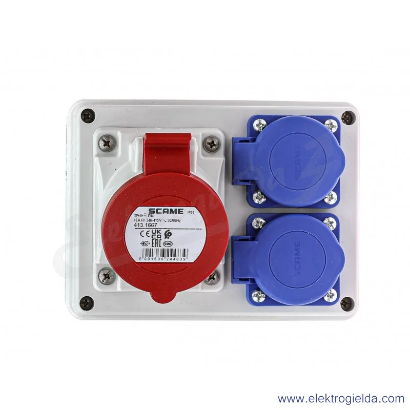 Rozdzielnica 686.122 1x 400V 16A 5P + 2x230V Rozdzielnica 686.122 1x 400V 16A 5P + 2x230V