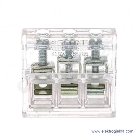 Zaciski wielopolowe 817.3503 3x35mm, 49x46x30mm Zaciski wielopolowe 817.3503 3x35mm, 49x46x30mm