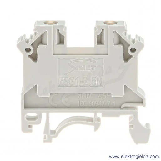 Złączka szynowa 11221312 ZSG1-2,5N szara 2.5mm2, szyna TS32 i TS35 Złączka szynowa 11221312 ZSG1-2,5N szara 2.5mm2, szyna TS32 i TS35