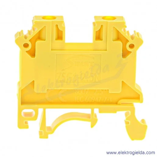 Złączka szynowa 11221314 ZSG1-2,5N żółta 2.5mm2, szyna TS32 i TS35 Złączka szynowa 11221314 ZSG1-2,5N żółta 2.5mm2, szyna TS32 i TS35