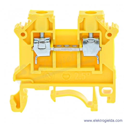 Złączka szynowa 11221314 ZSG1-2,5N żółta 2.5mm2, szyna TS32 i TS35 Złączka szynowa 11221314 ZSG1-2,5N żółta 2.5mm2, szyna TS32 i TS35