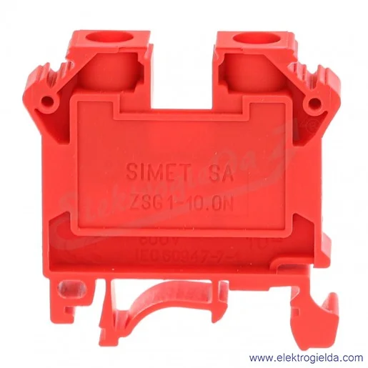 Złączka szynowa 11521311 ZSG1-10,0N czerwona 10mm2, szyna TS32 i TS35 Złączka szynowa 11521311 ZSG1-10,0N czerwona 10mm2, szyna TS32 i TS35