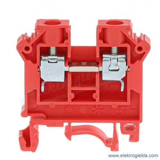Złączka szynowa 11421311 ZSG1-6,0N czerwona 6mm2, szyna TS32 i TS35 Złączka szynowa 11421311 ZSG1-6,0N czerwona 6mm2, szyna TS32 i TS35