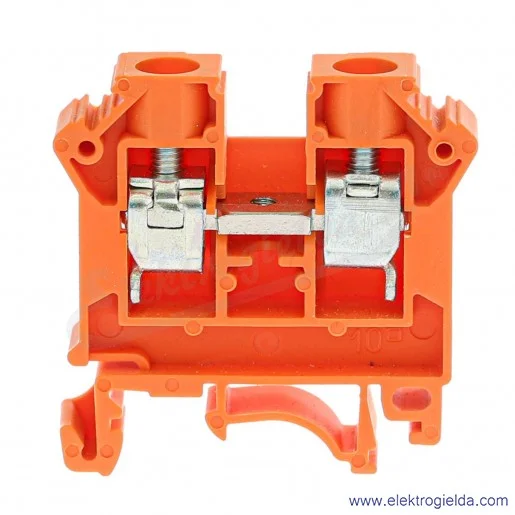 Złączka szynowa 11521318 ZSG1-10,0N pomarańczowa 10mm2, szyna TS32 i TS35 Złączka szynowa 11521318 ZSG1-10,0N pomarańczowa 10mm2, szyna TS32 i TS35