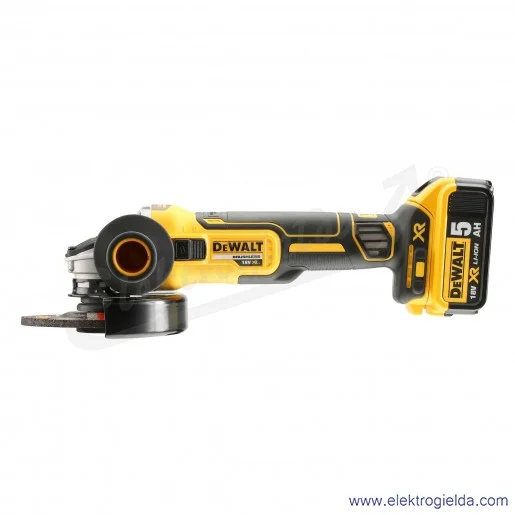 Szlifierka kątowa akumulatorowa DCG405P2-QW XR 18V 2x5Ah 125mm, 9000obr/min, z walizką TSTAK i ładowarką Szlifierka kątowa akumulatorowa DCG405P2-QW XR 18V 2x5Ah 125mm, 9000obr/min, z walizką TSTAK i ładowarką