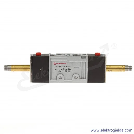 Rozdzielacz elektromagnetyczny 5/2 G1/8 bistabilny, bez cewek 51B511A-A2000 Rozdzielacz elektromagnetyczny 5/2 G1/8 bistabilny, bez cewek 51B511A-A2000