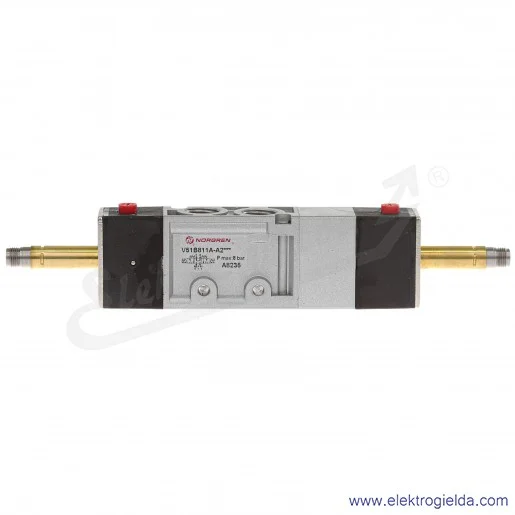 Zawór rozdzielający 5/3 G1/4 (COP) bistabilny, sterowanie cewką, bez cewek V51B811A-A2000 Zawór rozdzielający 5/3 G1/4 (COP) bistabilny, sterowanie cewką, bez cewek V51B811A-A2000
