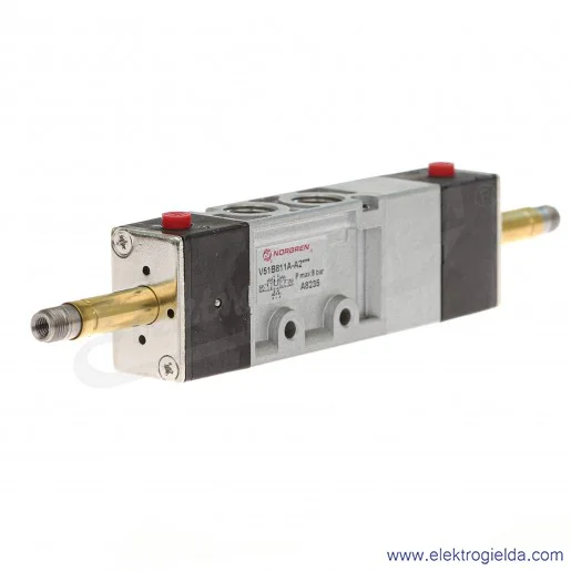 Zawór rozdzielający 5/3 G1/4 (COP) bistabilny, sterowanie cewką, bez cewek V51B811A-A2000 Zawór rozdzielający 5/3 G1/4 (COP) bistabilny, sterowanie cewką, bez cewek V51B811A-A2000