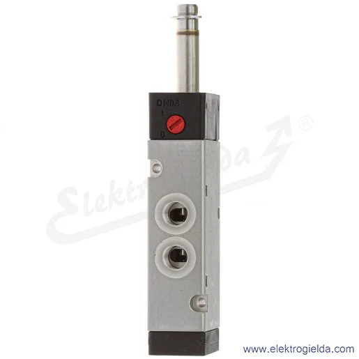 Zawór rozdzielający 5/2 G1/8 monostabilny, sterowany elektromagnetycznie, pilot zasilany wewnętrznie, 2-8 bar, bez cewki V60A513 Zawór rozdzielający 5/2 G1/8 monostabilny, sterowany elektromagnetycznie, pilot zasilany wewnętrznie, 2-8 bar, bez cewki V60A513