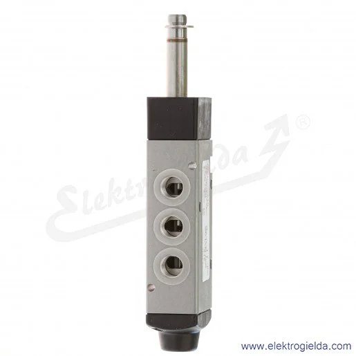 Zawór rozdzielający 5/2 G1/8 monostabilny, sterowany elektromagnetycznie, pilot zasilany wewnętrznie, 3-8 bar, bez cewki V60A517 Zawór rozdzielający 5/2 G1/8 monostabilny, sterowany elektromagnetycznie, pilot zasilany wewnętrznie, 3-8 bar, bez cewki V60A517