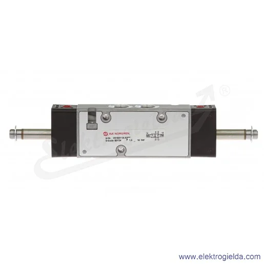 Zawór rozdzielający 5/2 G1/4 bistabilny, sterowany elektromagnetycznie, pilot zasilany wewnętrznie, 2-8 bar, bez cewek V61B511A- Zawór rozdzielający 5/2 G1/4 bistabilny, sterowany elektromagnetycznie, pilot zasilany wewnętrznie, 2-8 bar, bez cewek V61B511A-