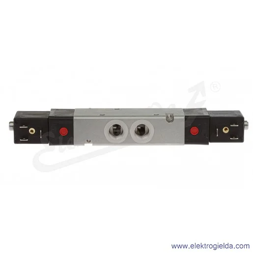 Zawór rozdzielający 5/2 G3/8 bistabilny, sterowany elektromagnetycznie, pilot zasilany wewnętrznie, 2-8 bar, V61B511A-A313J Zawór rozdzielający 5/2 G3/8 bistabilny, sterowany elektromagnetycznie, pilot zasilany wewnętrznie, 2-8 bar, V61B511A-A313J