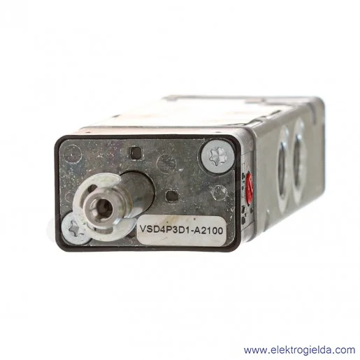 Zawór rozdzielający 5/2 G1/4 monostabilny, sterowany elektromagnetycznie, pilot zasilany zewnętrznie, -0,9-8 bar, bez cewek V61B Zawór rozdzielający 5/2 G1/4 monostabilny, sterowany elektromagnetycznie, pilot zasilany zewnętrznie, -0,9-8 bar, bez cewek V61B