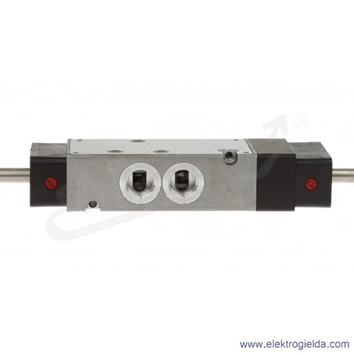 Zawór rozdzielający 5/3 G3/8 (APB) sterowany elektromagnetycznie, pilot zasilany wewnętrznie, 3-8 bar, bez cewki V62C611A-A2000 Zawór rozdzielający 5/3 G3/8 (APB) sterowany elektromagnetycznie, pilot zasilany wewnętrznie, 3-8 bar, bez cewki V62C611A-A2000