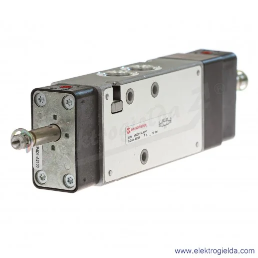 Zawór rozdzielający 5/3 G3/8 (APB) sterowany elektromagnetycznie, pilot zasilany wewnętrznie, 3-8 bar, bez cewki V62C611A-A2000 Zawór rozdzielający 5/3 G3/8 (APB) sterowany elektromagnetycznie, pilot zasilany wewnętrznie, 3-8 bar, bez cewki V62C611A-A2000