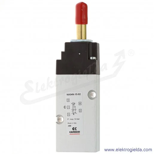 Zawór rozdzielający elektromagnetyczny NA54N-15-02, 5/2 monostabilny, G1/4, NAMUR, bez cewki Zawór rozdzielający elektromagnetyczny NA54N-15-02, 5/2 monostabilny, G1/4, NAMUR, bez cewki