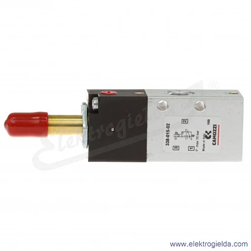 Zawór rozdzielający elektromagnetyczny 338-015-02, 3/2 NC, G1/8, monostabilny, 2.5-10 Bar, 700 l/min, bez cewki Zawór rozdzielający elektromagnetyczny 338-015-02, 3/2 NC, G1/8, monostabilny, 2.5-10 Bar, 700 l/min, bez cewki