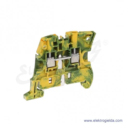 Złączka ZS4-PE przelotowa ochronna z zaciskami śrubowymi 0,2-4mm2; szerokość 5mm; żółto-zielona