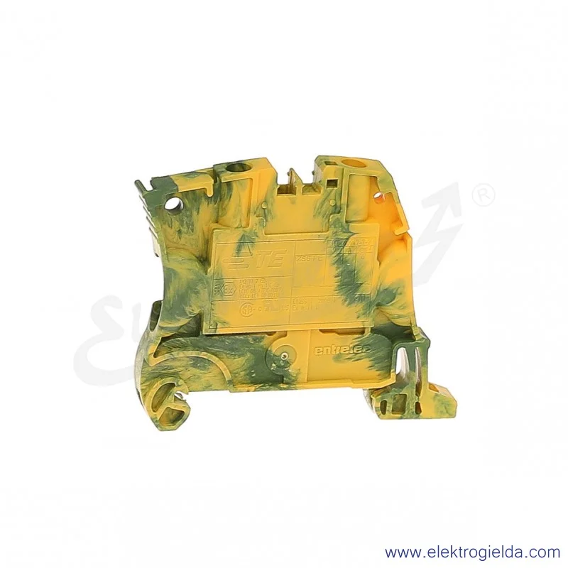 Złączka ZS6-PE przelotowa ochronna z zaciskami śrubowymi 0,2-6mm2; szerokość 6mm; żółto-zielona Złączka ZS6-PE przelotowa ochronna z zaciskami śrubowymi 0,2-6mm2; szerokość 6mm; żółto-zielona