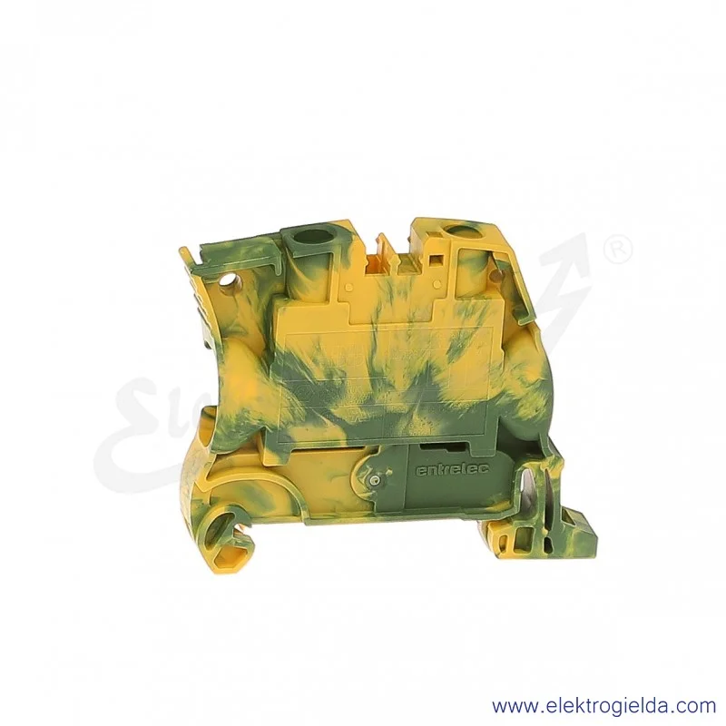 Złączka ZS10-PE przelotowa ochronna z zaciskami śrubowymi 0,5-10mm2; szerokość 10mm; żółto-zielona Złączka ZS10-PE przelotowa ochronna z zaciskami śrubowymi 0,5-10mm2; szerokość 10mm; żółto-zielona