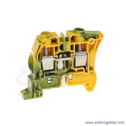 Złączka ZS16-PE przelotowa ochronna z zaciskami śrubowymi 0,5-16mm2; szerokość 10mm; żółto-zielona Złączka ZS16-PE przelotowa ochronna z zaciskami śrubowymi 0,5-16mm2; szerokość 10mm; żółto-zielona