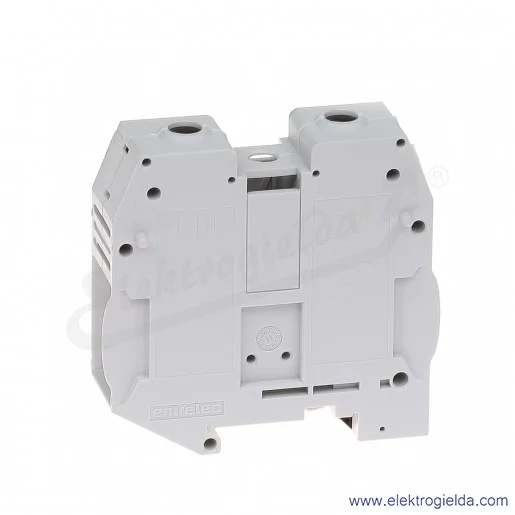 Złączka ZS70 przelotowa z zaciskami śrubowymi 16-70mm2; szerokość 22mm; szara Złączka ZS70 przelotowa z zaciskami śrubowymi 16-70mm2; szerokość 22mm; szara