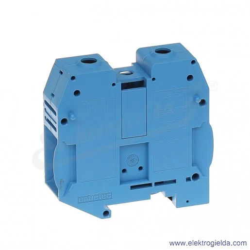 Złączka ZS70-BL przelotowa z zaciskami śrubowymi 16-70mm2; szerokość 22mm; niebieska Złączka ZS70-BL przelotowa z zaciskami śrubowymi 16-70mm2; szerokość 22mm; niebieska
