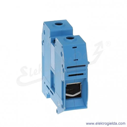 Złączka ZS70-BL przelotowa z zaciskami śrubowymi 16-70mm2; szerokość 22mm; niebieska Złączka ZS70-BL przelotowa z zaciskami śrubowymi 16-70mm2; szerokość 22mm; niebieska