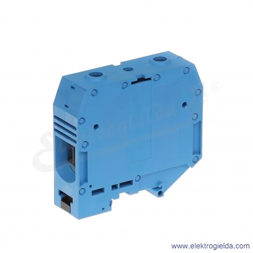 Złączka ZS95-BL przelotowa z zaciskami śrubowymi 35-95mm2; szerokość 26mm; niebieska Złączka ZS95-BL przelotowa z zaciskami śrubowymi 35-95mm2; szerokość 26mm; niebieska