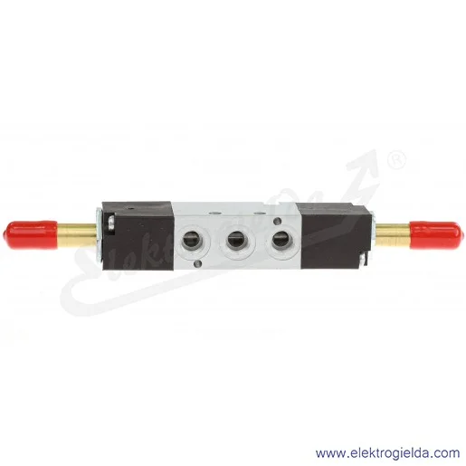 Zawór rozdzielający elektromagnetyczny 368-011-02, 5/3 w pozycji środkowej zamknięty, G1/8, 2-10 Bar, 700 l/min, bez cewek Zawór rozdzielający elektromagnetyczny 368-011-02, 5/3 w pozycji środkowej zamknięty, G1/8, 2-10 Bar, 700 l/min, bez cewek