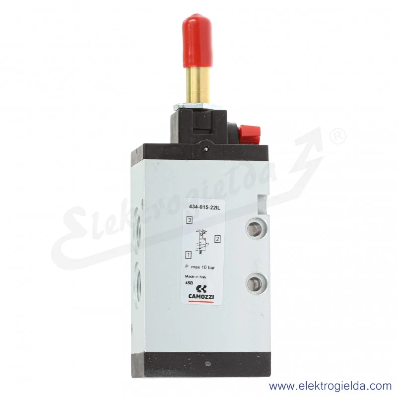 Zawór rozdzielający elektromagnetyczny 434-015-22IL, 3/2 NC, monostabilny, G1/4, 2.5-10 Bar, 1250 l/min, bez cewki Zawór rozdzielający elektromagnetyczny 434-015-22IL, 3/2 NC, monostabilny, G1/4, 2.5-10 Bar, 1250 l/min, bez cewki