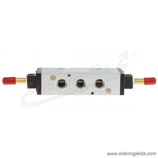 Zawór rozdzielający elektromagnetyczny 463-011-22, 5/3 w pozycji środkowej zamknięty, G3/8, 2.5-10 Bar, 1600 l/min, bez cewki Zawór rozdzielający elektromagnetyczny 463-011-22, 5/3 w pozycji środkowej zamknięty, G3/8, 2.5-10 Bar, 1600 l/min, bez cewki