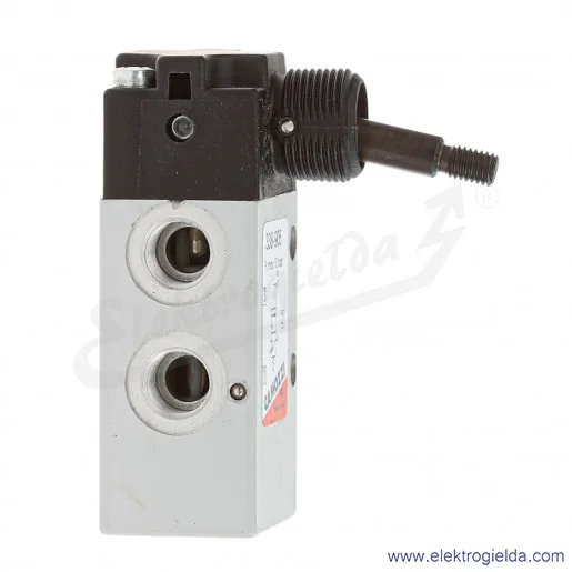 Zawór rozdzielający ręczny 338-905, 3/2 NC, monostabilny, G1/8, element sterujący dźwignia, -0.9-10 Bar, 700 l/min Zawór rozdzielający ręczny 338-905, 3/2 NC, monostabilny, G1/8, element sterujący dźwignia, -0.9-10 Bar, 700 l/min